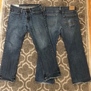 Two pairs- Abercrombie and Fitch button up jeans